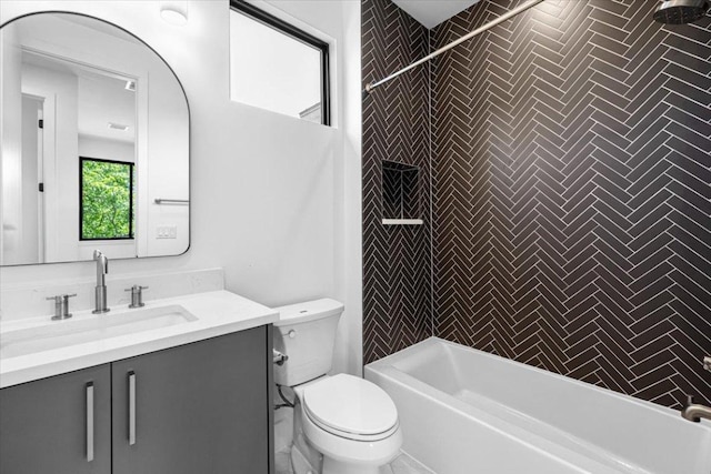 5409 Ave G Ave, Austin, TX 78751 - bathroom with toilet, vanity, and washtub / shower combination