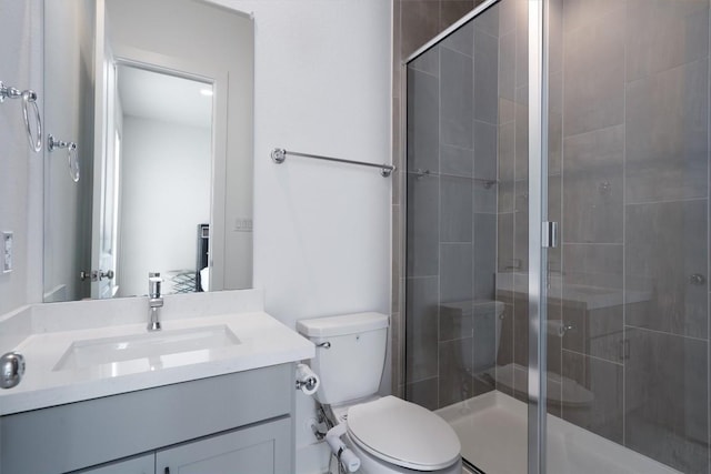 4916 Risana Bnd, Round Rock, TX 78665 - full bathroom featuring a shower stall, toilet, and vanity
