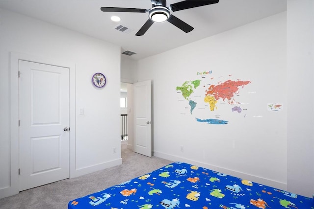 4916 Risana Bnd, Round Rock, TX 78665 - unfurnished bedroom with carpet floors, baseboards, and a ceiling fan