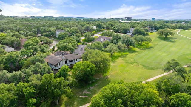 bird's eye view of a golf club