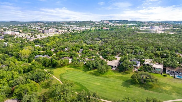 bird's eye view of a golf course