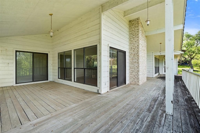 view of wooden terrace