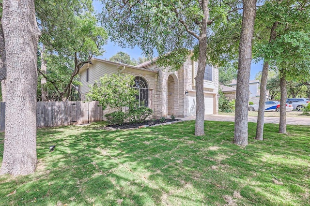 10517 S Canoa Hills Trl, Austin, TX 78717 - view of front of house with a garage and concrete driveway