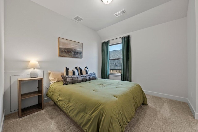 124 Low River Ln, Georgetown, TX 78628 - carpeted bedroom with lofted ceiling and baseboards