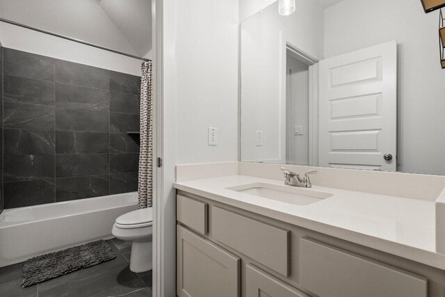 124 Low River Ln, Georgetown, TX 78628 - full bath with vanity, shower / tub combo, and tile patterned flooring