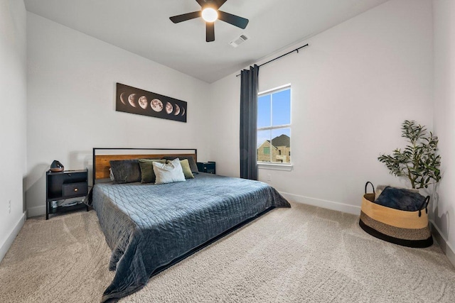 124 Low River Ln, Georgetown, TX 78628 - carpeted bedroom with baseboards and a ceiling fan