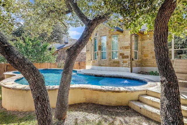 402 Dry Gulch Bnd, Cedar Park, TX 78613 - view of swimming pool featuring a fenced backyard