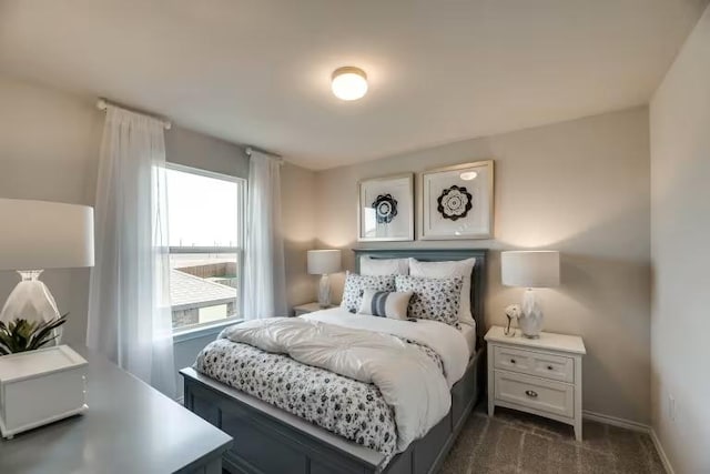 13417 Cerro Castellan Trce, Manor, TX 78653 - bedroom featuring dark colored carpet and baseboards