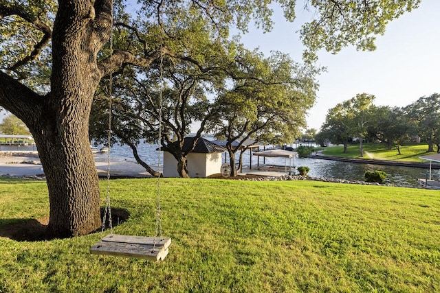 2510 Belaire E Ln, Granite Shoals, TX 78654 - view of grassy yard with a water view