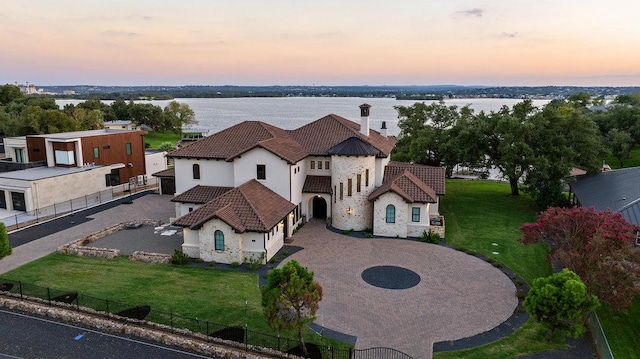 2510 Belaire E Ln, Granite Shoals, TX 78654 - aerial view at dusk of a water view