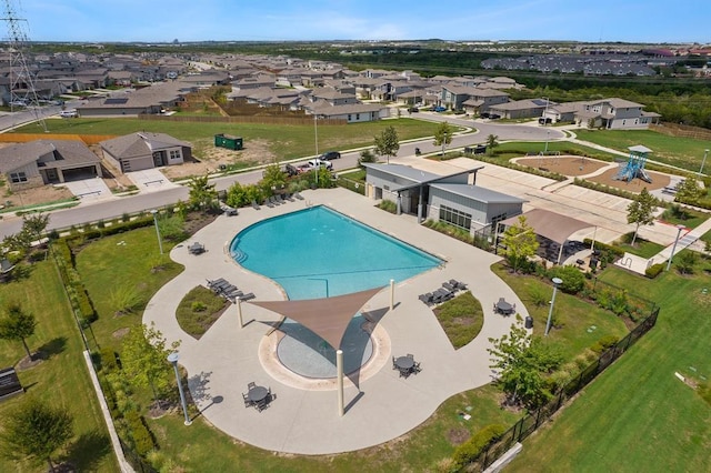 7812 City Top Blvd, Austin, TX 78724 - aerial view of residential area featuring a pool