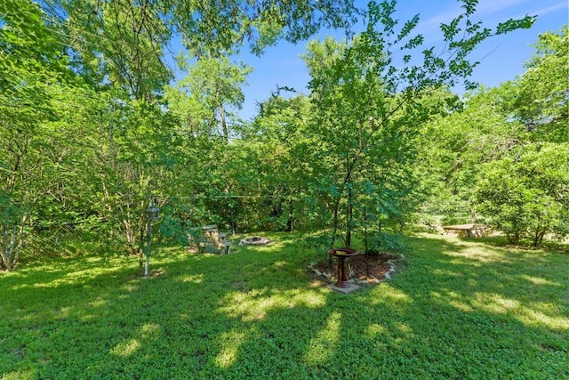 5105 Stone Gate Dr, Austin, TX 78721 - view of green lawn featuring an outdoor fire pit