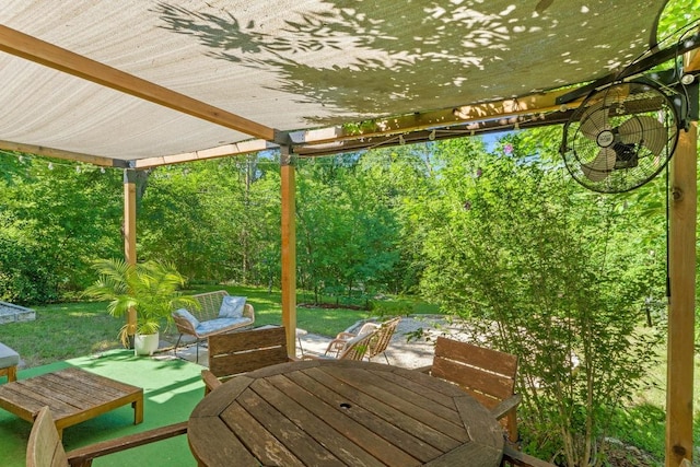 5105 Stone Gate Dr, Austin, TX 78721 - deck with a patio area, outdoor dining space, and a lawn