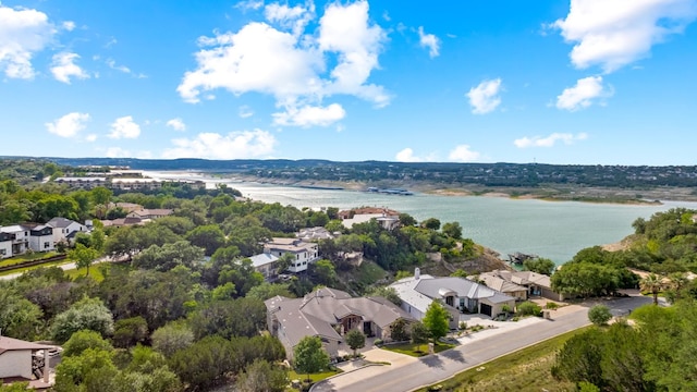 1107 Challenger, Lakeway, TX 78734 - aerial view of residential area with a nearby body of water