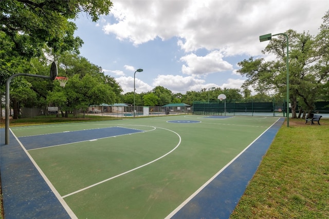 5219 Moon Shadow Dr, Austin, TX 78735 - view of basketball court featuring community basketball court and fence