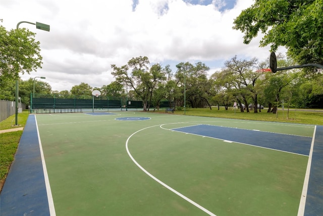 5219 Moon Shadow Dr, Austin, TX 78735 - view of sport court featuring community basketball court and fence