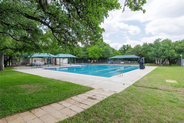 5219 Moon Shadow Dr, Austin, TX 78735 - community pool with a patio area and view of scattered trees