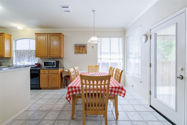 5219 Moon Shadow Dr, Austin, TX 78735 - dining room featuring ornamental molding