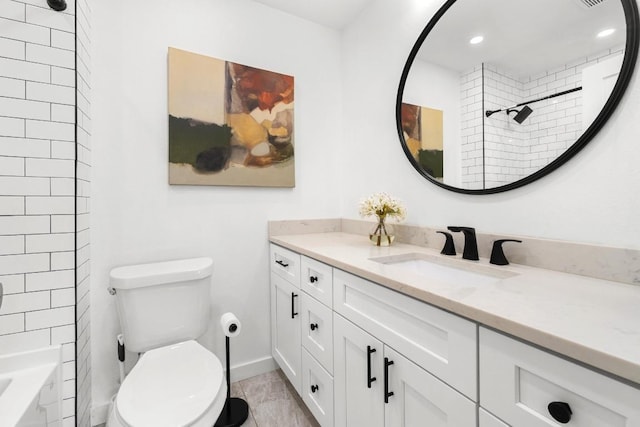 8907 Hunters Trce, Austin, TX 78758 - full bath with vanity, recessed lighting, and shower / bathtub combination