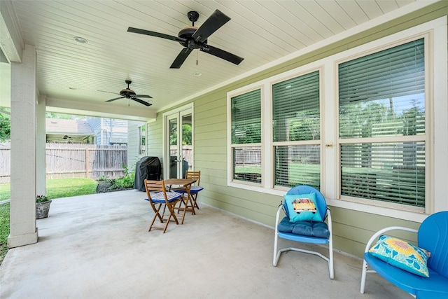 705 E 49th St Unit A, Austin, TX 78751 - view of patio with a ceiling fan