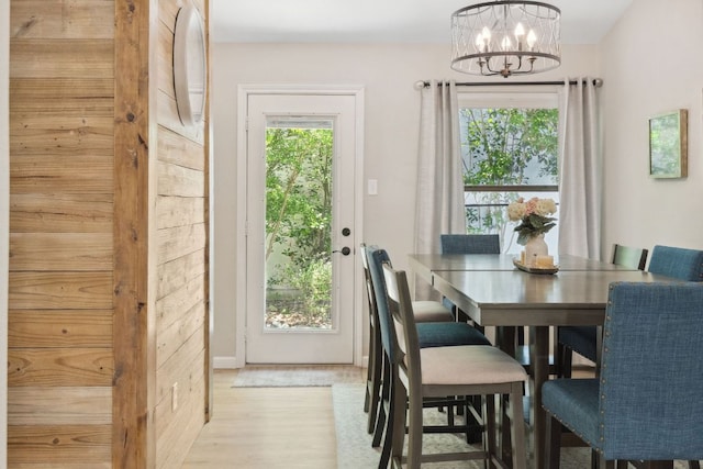 10730 N Platt River Dr, Austin, TX 78748 - dining room with plenty of natural light, light wood-style floors, and a chandelier
