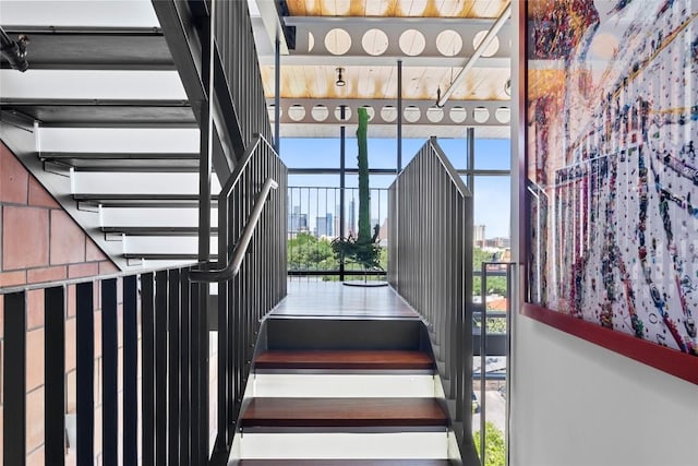 1401 Eva St Unit 406, Austin, TX 78704 - stairs featuring a view of city