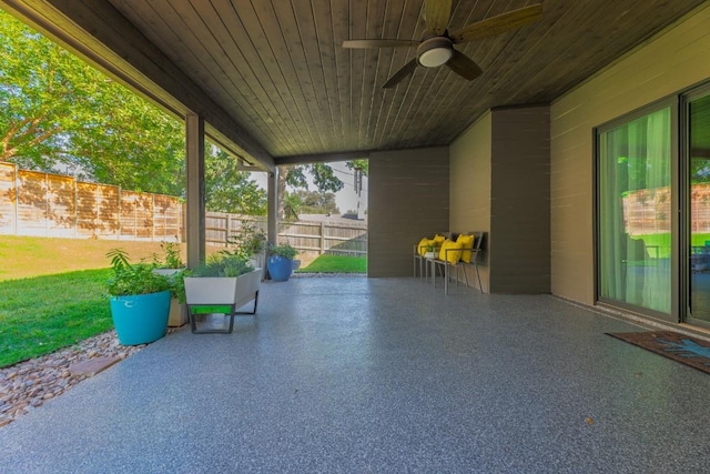 9421 Spring Hollow Dr, Austin, TX 78750 - view of patio featuring ceiling fan