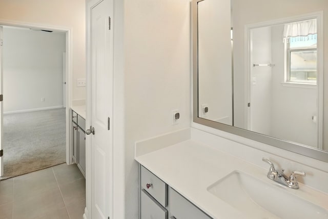 210 Weaver Ln, Bastrop, TX 78602 - bathroom featuring vanity and tile patterned floors