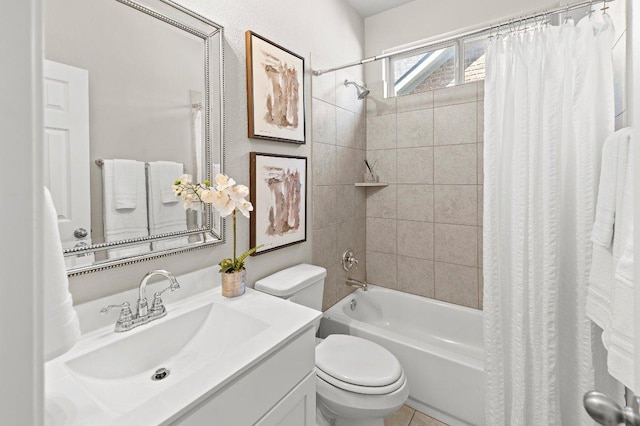 433 Vista Portola Loop, Liberty Hill, TX 78642 - full bathroom featuring toilet, shower / bath combination with curtain, and vanity
