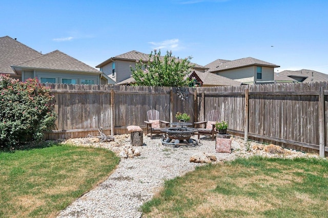 433 Vista Portola Loop, Liberty Hill, TX 78642 - view of yard with a fire pit