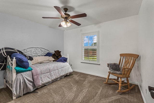 1420 Gomer Ln, Harker Heights, TX 76548 - bedroom with carpet floors and a ceiling fan