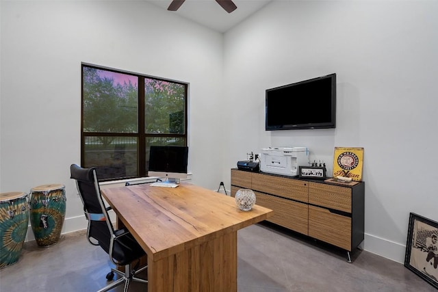 108 Stephanie Ln, Austin, TX 78738 - office space featuring a ceiling fan and a high ceiling