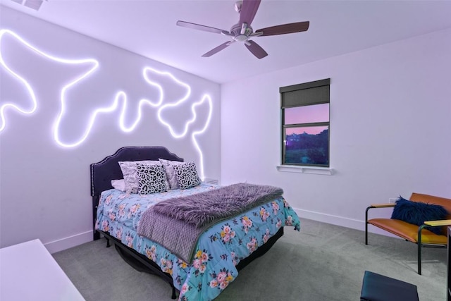 108 Stephanie Ln, Austin, TX 78738 - bedroom featuring carpet flooring, baseboards, and a ceiling fan