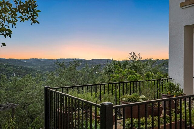 1710 Mount Larson Rd, Austin, TX 78746 - view of balcony at dusk