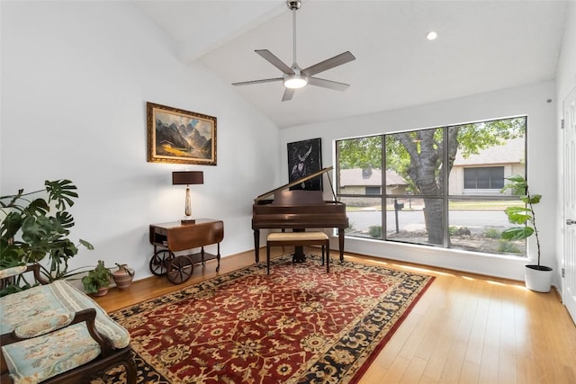 8807 Honeysuckle Trl, Austin, TX 78759 - living area featuring a ceiling fan and wood finished floors