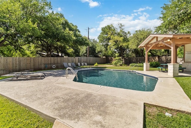 8807 Honeysuckle Trl, Austin, TX 78759 - view of pool with a patio area and a gazebo