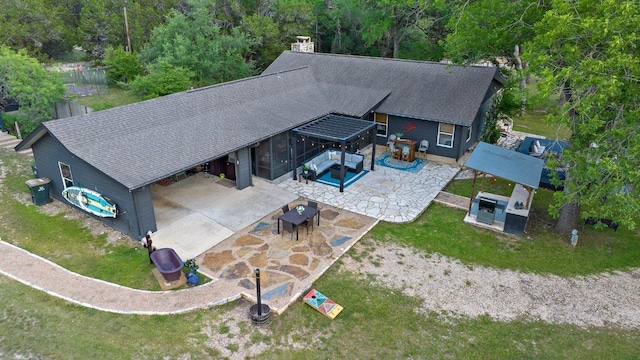 view from above of property