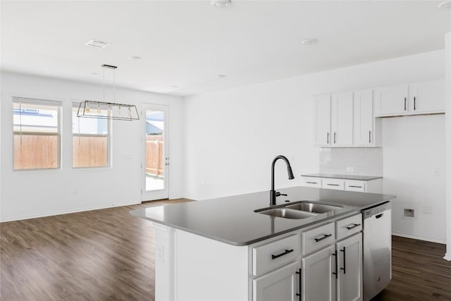 1203 Diggy Dr, Austin, TX 78748 - kitchen with a sink, stainless steel dishwasher, healthy amount of natural light, and white cabinets