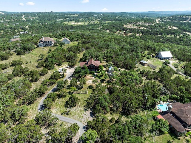 9038 Eagles Vw, Spring Branch, TX 78070 - aerial overview of property's location with a heavily wooded area