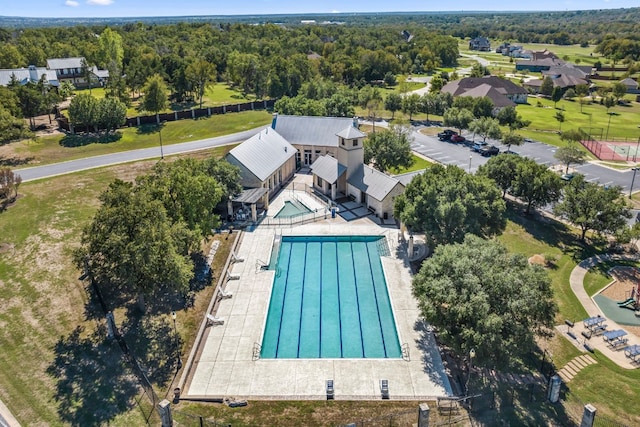 102 Kent St, Bastrop, TX 78602 - aerial view of a pool area