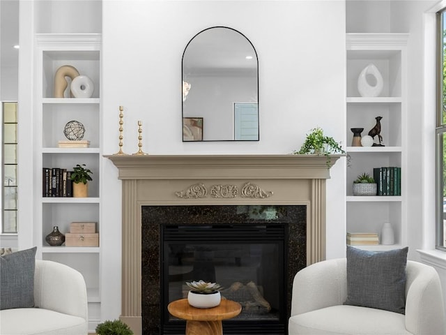 5209 Evans Ave, Austin, TX 78751 - detailed view of built in features and a fireplace