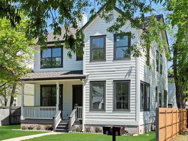 5209 Evans Ave, Austin, TX 78751 - view of front of house with covered porch and a shingled roof