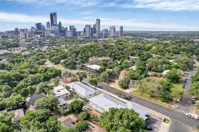 bird's eye view of a skyline view