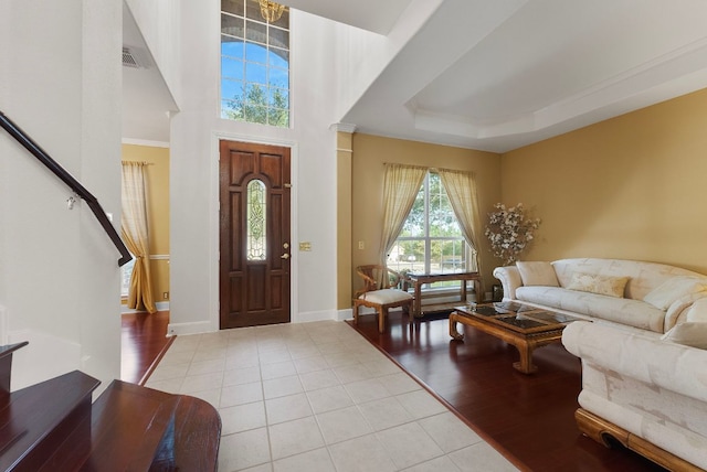 8105 Red Bird Ct, Austin, TX 78726 - entryway featuring light tile patterned floors and stairs