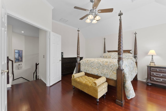 8105 Red Bird Ct, Austin, TX 78726 - bedroom featuring wood finished floors, ornamental molding, and a ceiling fan