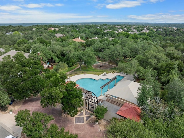 8105 Red Bird Ct, Austin, TX 78726 - aerial view of a pool