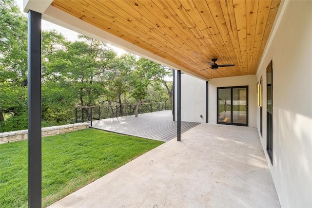 620 Bermuda St, Lakeway, TX 78734 - view of patio featuring ceiling fan