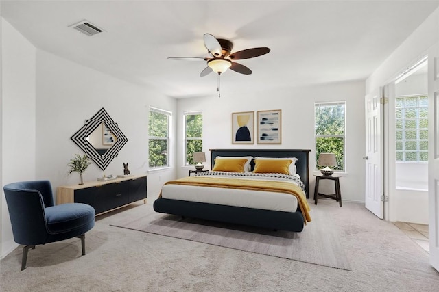 2912 Sydney Dr, Austin, TX 78728 - carpeted bedroom featuring a ceiling fan and baseboards