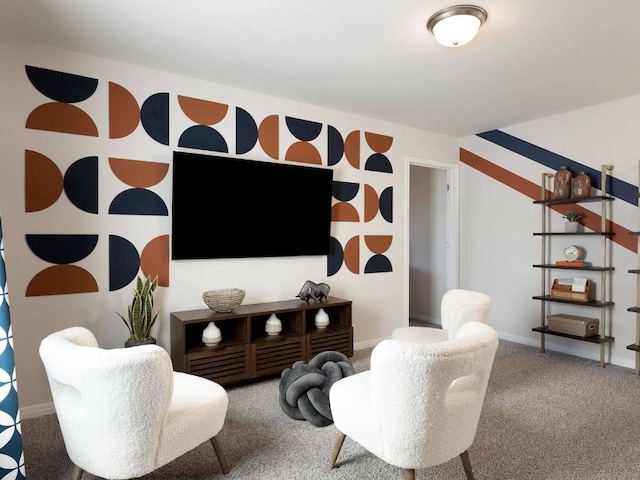 836 Sun Grove Trl, Georgetown, TX 78628 - living area with carpet and baseboards