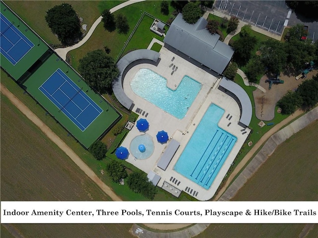 2415 Arbor Dr, Round Rock, TX 78681 - bird's eye view of a pool area